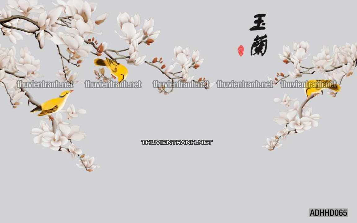 Hoa Đào, Hoa Mộc Lan, phong cách trang trí Chinoiserier, Tranh vẽ hoa Trung Quốc - Kết quả tìm kiếm tranh tường