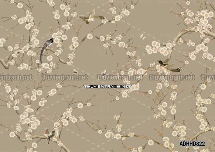 Hoa Đào, Hoa Mộc Lan, phong cách trang trí Chinoiserier, Tranh vẽ hoa Trung Quốc - Kết quả tìm kiếm tranh tường
