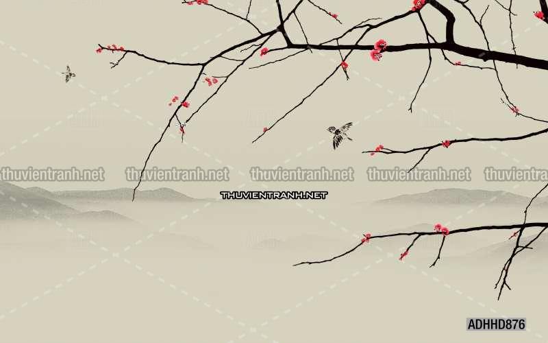 Hoa Đào, Hoa Mộc Lan, phong cách trang trí Chinoiserier, Tranh vẽ hoa Trung Quốc - Kết quả tìm kiếm tranh tường