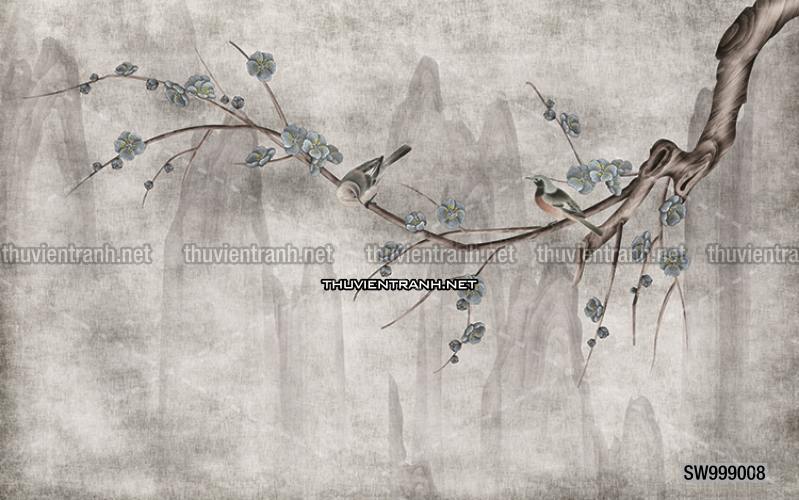 Hoa Đào, Hoa Mộc Lan, phong cách trang trí Chinoiserier, Tranh vẽ hoa Trung Quốc - Kết quả tìm kiếm tranh tường
