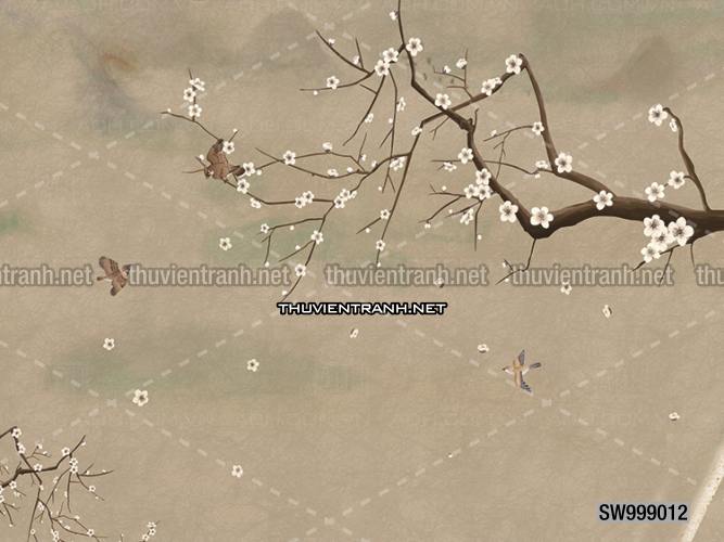 Hoa Đào, Hoa Mộc Lan, phong cách trang trí Chinoiserier, Tranh vẽ hoa Trung Quốc - Kết quả tìm kiếm tranh tường