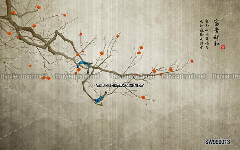 Hoa Đào, Hoa Mộc Lan, phong cách trang trí Chinoiserier, Tranh vẽ hoa Trung Quốc - Kết quả tìm kiếm tranh tường
