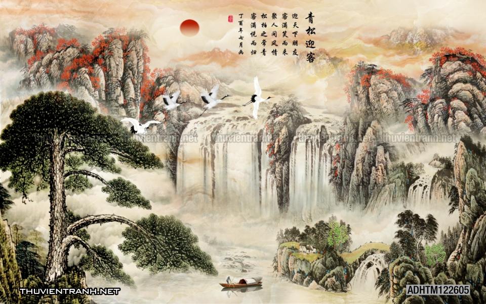 Tranh trang trí, tranh vẽ phong Cách Thủy mặc - Tranh tường chất lượng cao