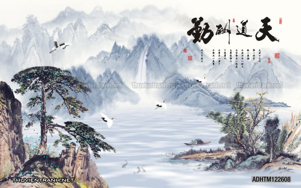Tranh trang trí, tranh vẽ phong Cách Thủy mặc - Tranh tường chất lượng cao
