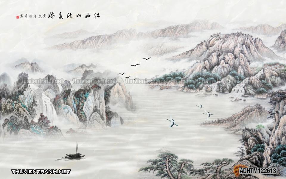 Tranh trang trí, tranh vẽ phong Cách Thủy mặc - Tranh tường chất lượng cao