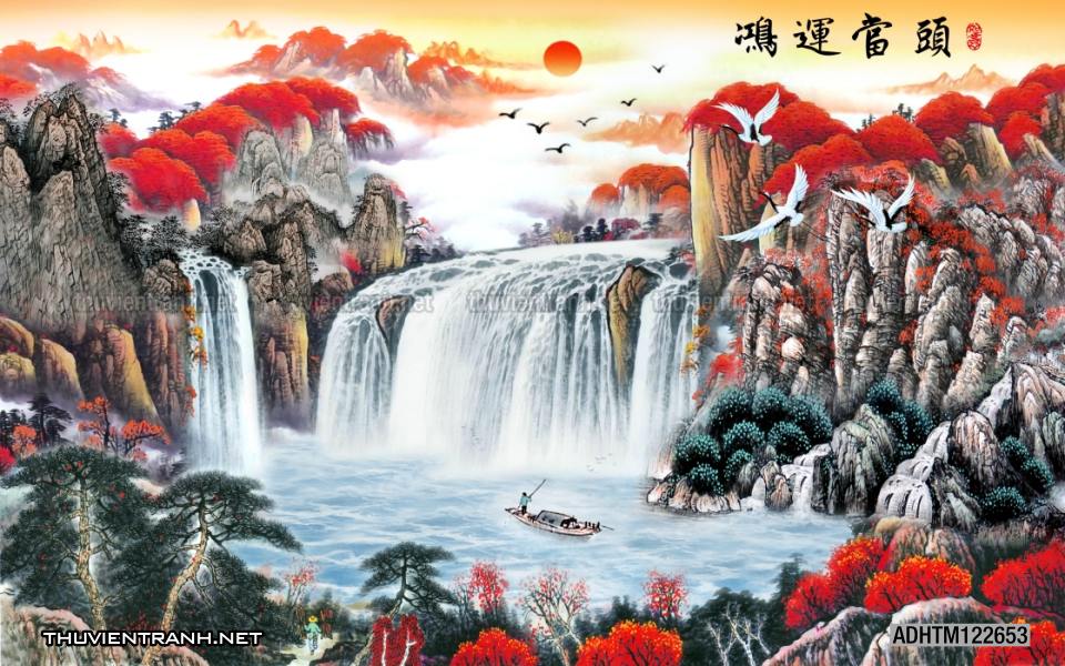 Tranh trang trí, tranh vẽ phong Cách Thủy mặc - Tranh tường chất lượng cao