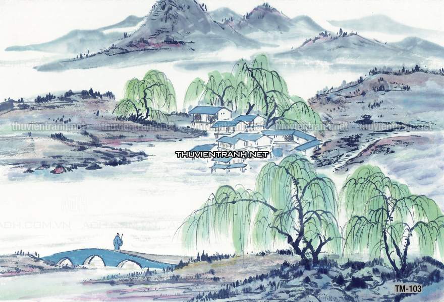 Tranh trang trí, tranh vẽ phong Cách Thủy mặc - Tranh tường chất lượng cao