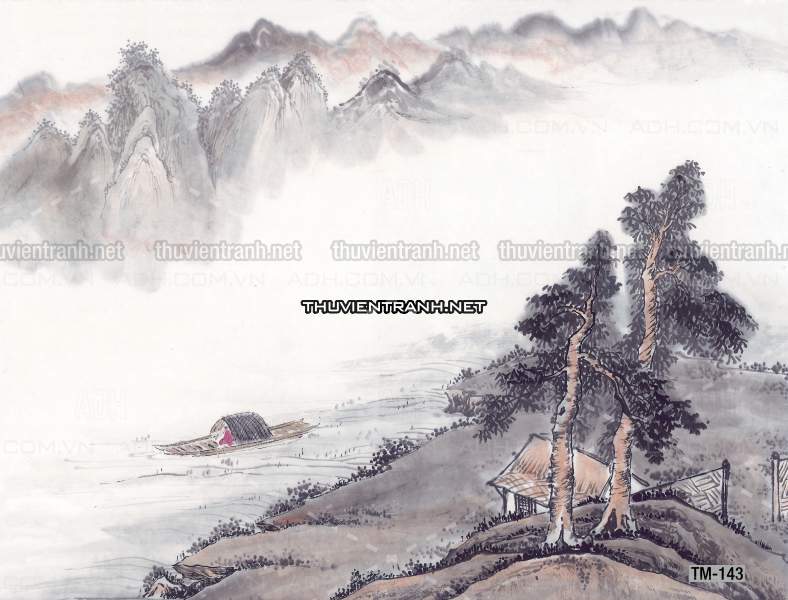 Tranh trang trí, tranh vẽ phong Cách Thủy mặc - Tranh tường chất lượng cao