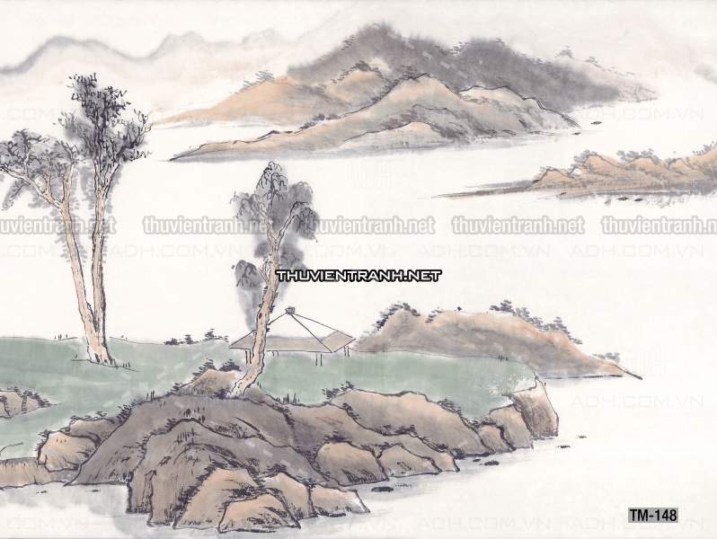 Tranh trang trí, tranh vẽ phong Cách Thủy mặc - Tranh tường chất lượng cao