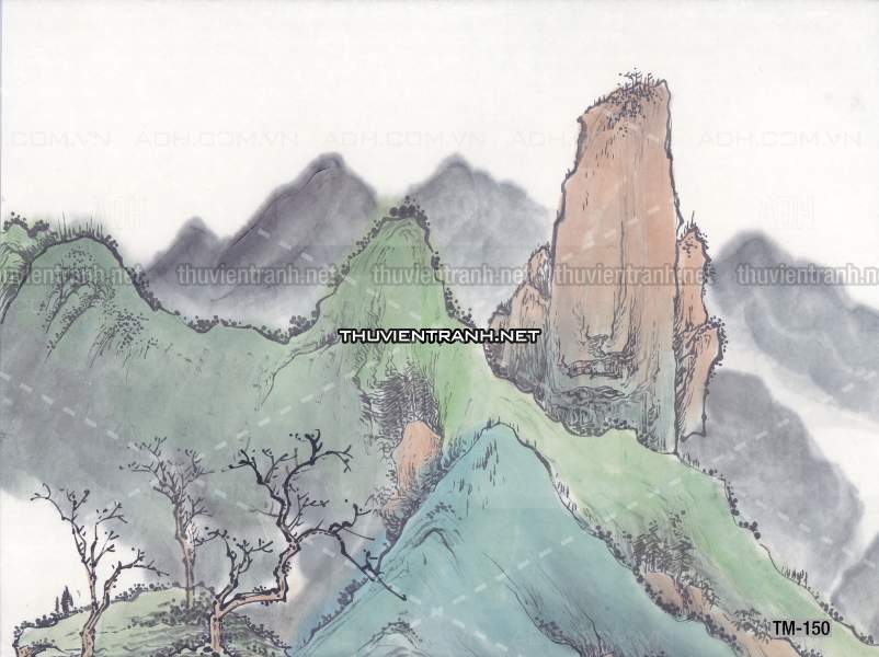 Tranh trang trí, tranh vẽ phong Cách Thủy mặc - Tranh tường chất lượng cao