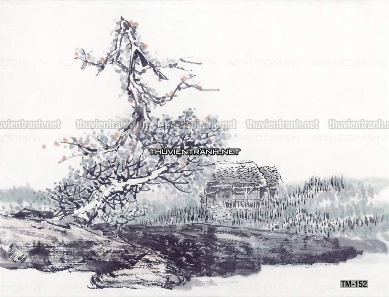 Tranh trang trí, tranh vẽ phong Cách Thủy mặc - Tranh tường chất lượng cao