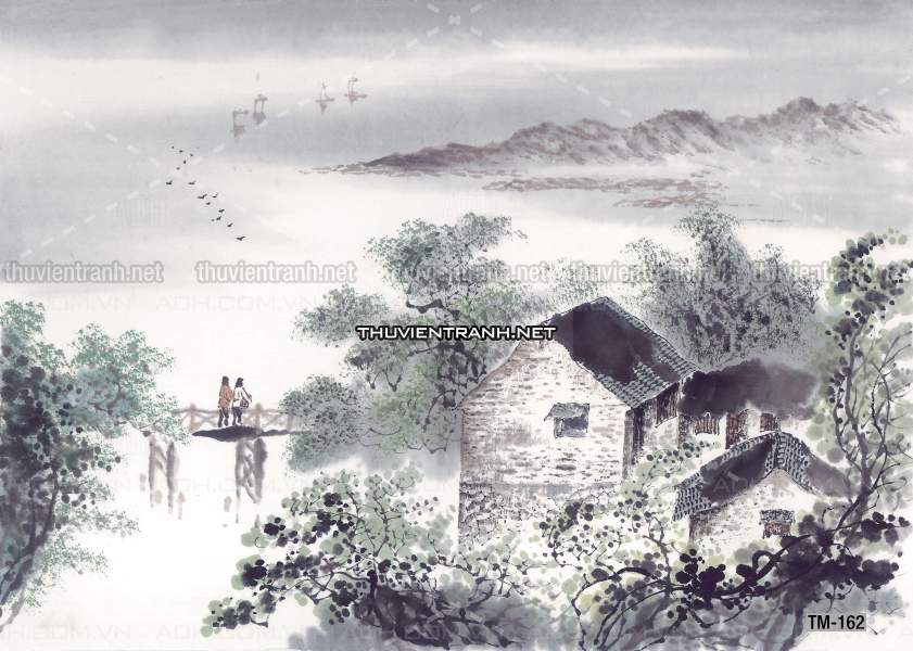 Tranh trang trí, tranh vẽ phong Cách Thủy mặc - Tranh tường chất lượng cao