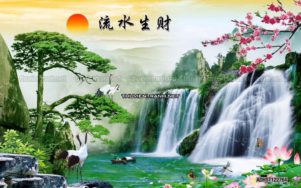 TRANH SƠN THỦY HỮU TÌNH, TRANH PHONG CẢNH SÔNG NÚI, TRUNG QUỐC - Tranh tường chất lượng cao