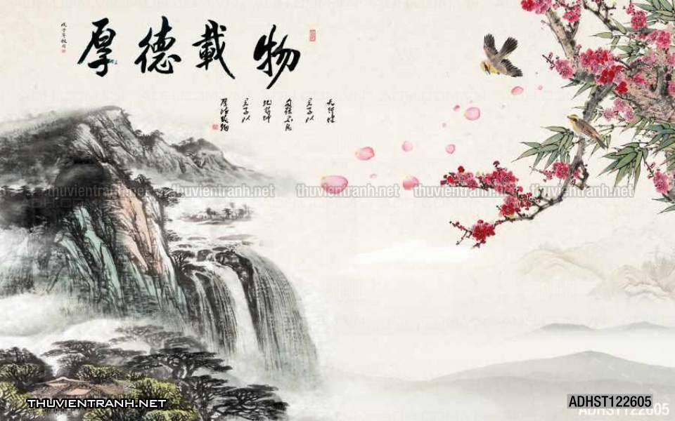 TRANH SƠN THỦY HỮU TÌNH, TRANH PHONG CẢNH SÔNG NÚI, TRUNG QUỐC - Tranh tường chất lượng cao