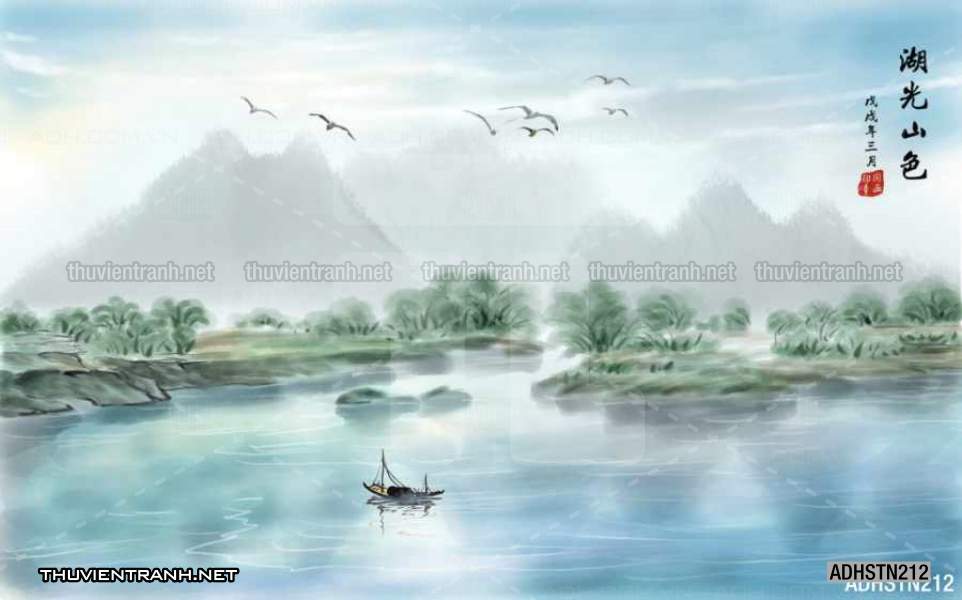 TRANH SƠN THỦY HỮU TÌNH, TRANH PHONG CẢNH SÔNG NÚI, TRUNG QUỐC - Tranh tường chất lượng cao