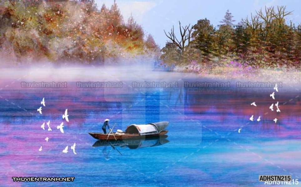 TRANH SƠN THỦY HỮU TÌNH, TRANH PHONG CẢNH SÔNG NÚI, TRUNG QUỐC - Tranh tường chất lượng cao