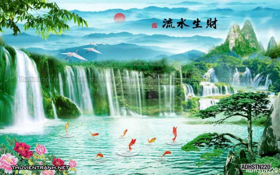 TRANH SƠN THỦY HỮU TÌNH, TRANH PHONG CẢNH SÔNG NÚI, TRUNG QUỐC - Tranh tường chất lượng cao