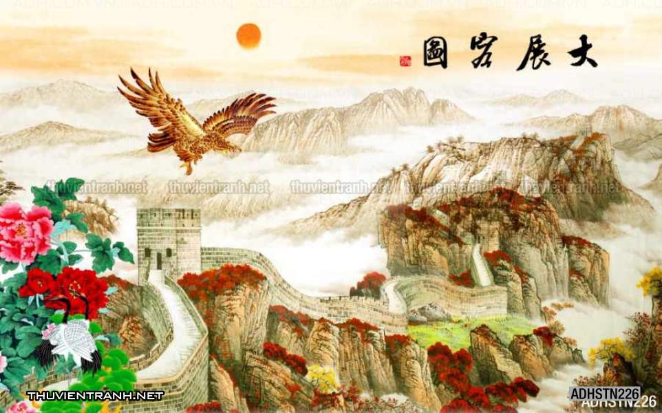 TRANH SƠN THỦY HỮU TÌNH, TRANH PHONG CẢNH SÔNG NÚI, TRUNG QUỐC - Tranh tường chất lượng cao