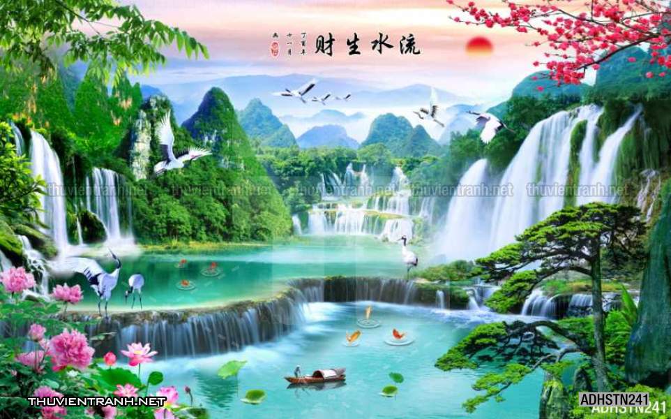 TRANH SƠN THỦY HỮU TÌNH, TRANH PHONG CẢNH SÔNG NÚI, TRUNG QUỐC - Tranh tường chất lượng cao