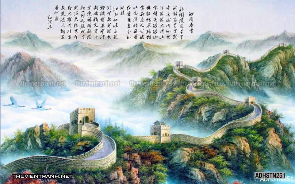 TRANH SƠN THỦY HỮU TÌNH, TRANH PHONG CẢNH SÔNG NÚI, TRUNG QUỐC - Tranh tường chất lượng cao