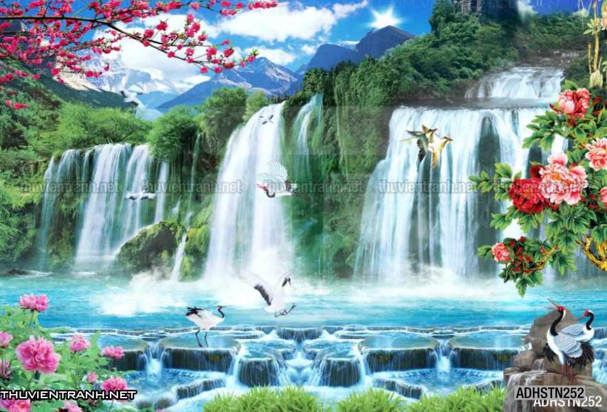 TRANH SƠN THỦY HỮU TÌNH, TRANH PHONG CẢNH SÔNG NÚI, TRUNG QUỐC - Tranh tường chất lượng cao