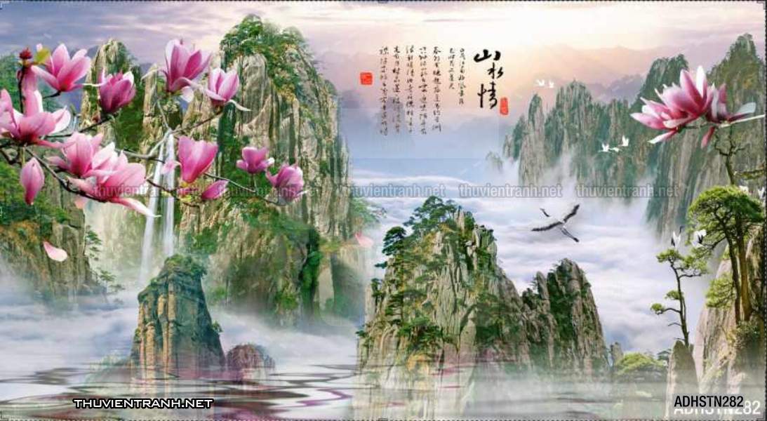 TRANH SƠN THỦY HỮU TÌNH, TRANH PHONG CẢNH SÔNG NÚI, TRUNG QUỐC - Tranh tường chất lượng cao