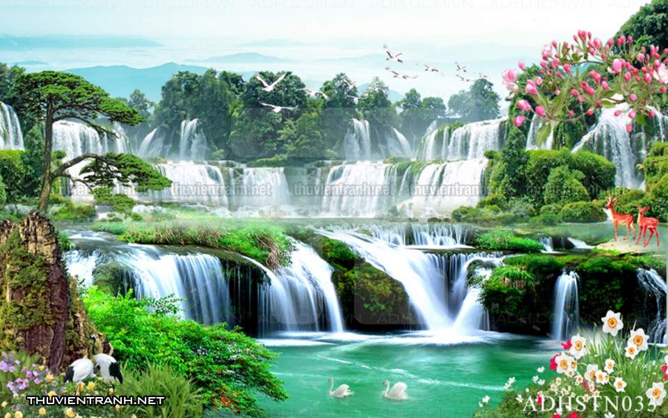 TRANH SƠN THỦY HỮU TÌNH, TRANH PHONG CẢNH SÔNG NÚI, TRUNG QUỐC - Tranh tường chất lượng cao