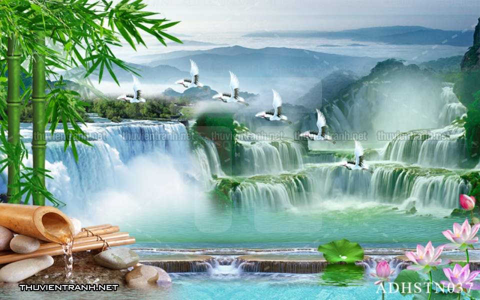 TRANH SƠN THỦY HỮU TÌNH, TRANH PHONG CẢNH SÔNG NÚI, TRUNG QUỐC - Tranh tường chất lượng cao