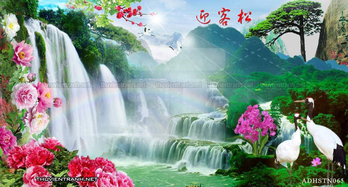 TRANH SƠN THỦY HỮU TÌNH, TRANH PHONG CẢNH SÔNG NÚI, TRUNG QUỐC - Tranh tường chất lượng cao