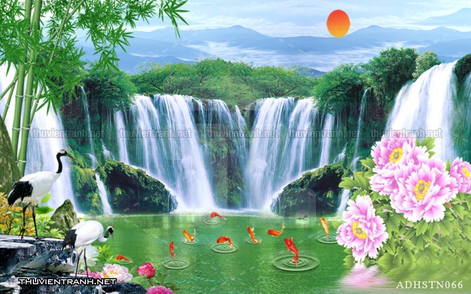 TRANH SƠN THỦY HỮU TÌNH, TRANH PHONG CẢNH SÔNG NÚI, TRUNG QUỐC - Tranh tường chất lượng cao