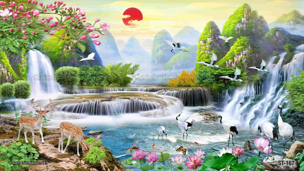 TRANH SƠN THỦY HỮU TÌNH, TRANH PHONG CẢNH SÔNG NÚI, TRUNG QUỐC - Tranh tường liên quan
