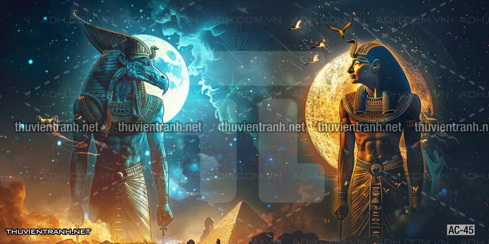 Tranh dán tường AI CẬP cổ xưa, tranh cổ, Ai Cập huyền bí - Tranh tường chất lượng cao