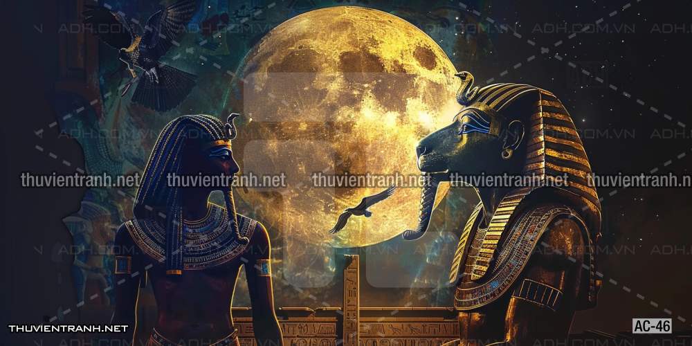 Tranh dán tường AI CẬP cổ xưa, tranh cổ, Ai Cập huyền bí - Tranh tường chất lượng cao