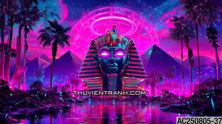 Tranh dán tường AI CẬP cổ xưa, tranh cổ, Ai Cập huyền bí - Tranh tường chất lượng cao