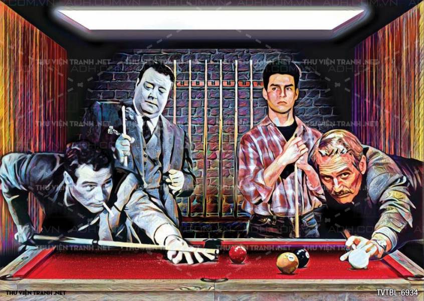 Tranh Bi-a, billiards, Tranh dán tường trang trí quán bi-a - Tranh tường chất lượng cao