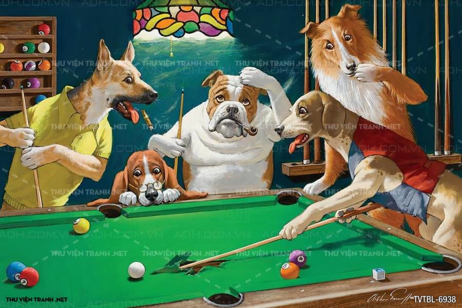 Tranh Bi-a, billiards, Tranh dán tường trang trí quán bi-a - Tranh tường chất lượng cao