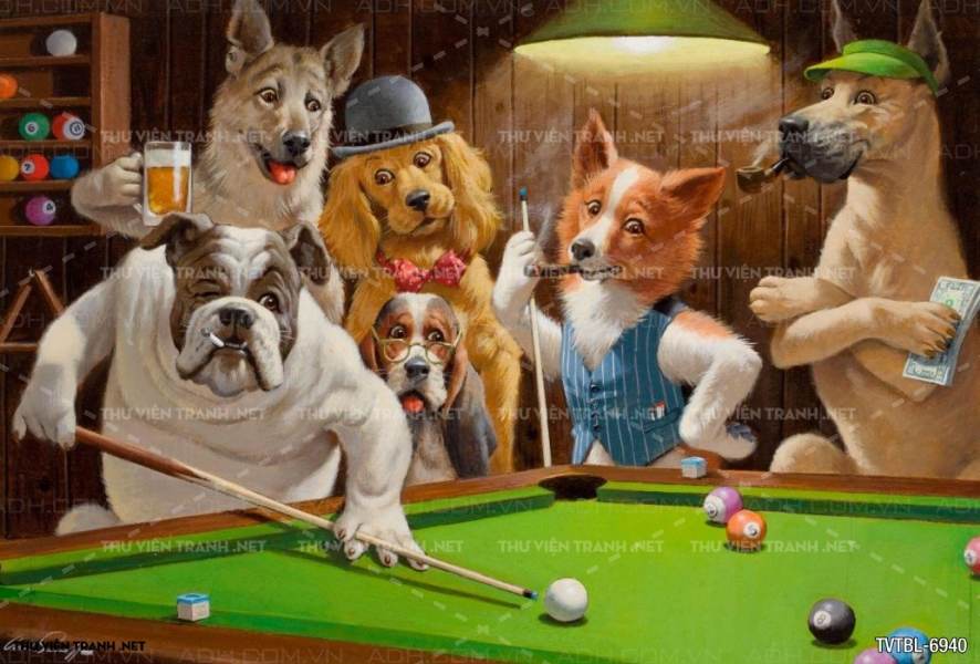 Tranh Bi-a, billiards, Tranh dán tường trang trí quán bi-a - Tranh tường chất lượng cao