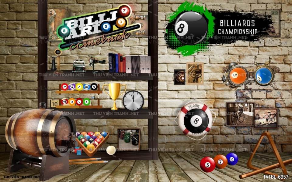 Tranh Bi-a, billiards, Tranh dán tường trang trí quán bi-a - Kết quả tìm kiếm tranh tường