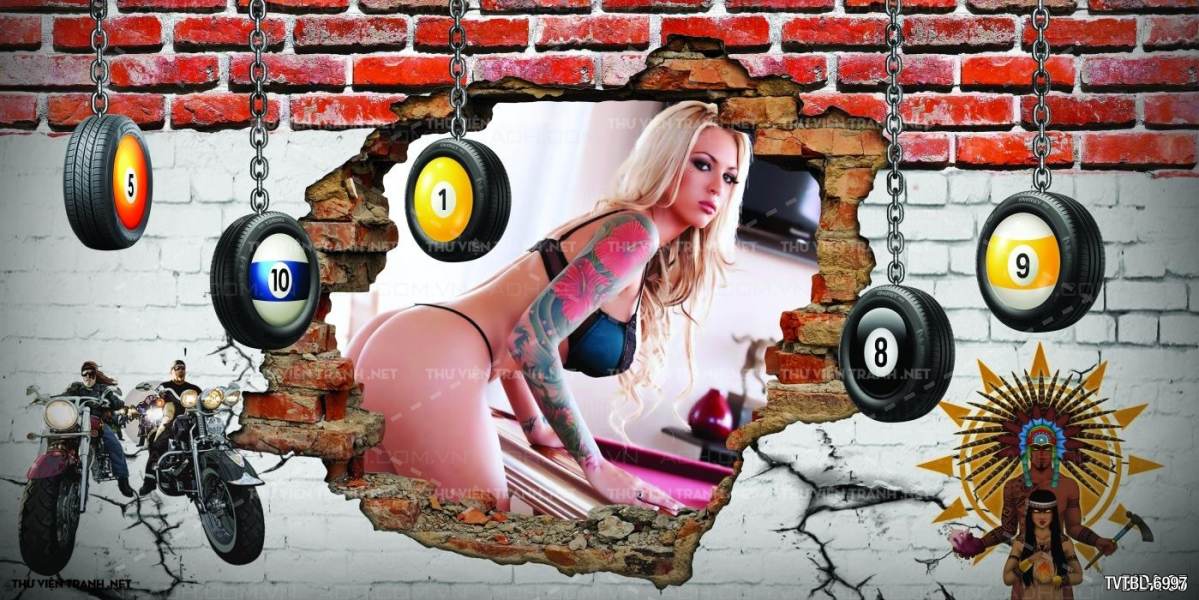 Tranh Bi-a, billiards, Tranh dán tường trang trí quán bi-a - Tranh tường chất lượng cao