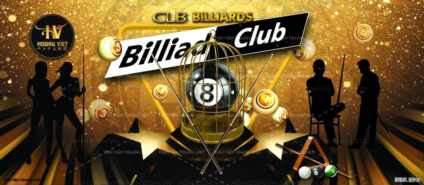 Tranh Bi-a, billiards, Tranh dán tường trang trí quán bi-a - Tranh tường chất lượng cao