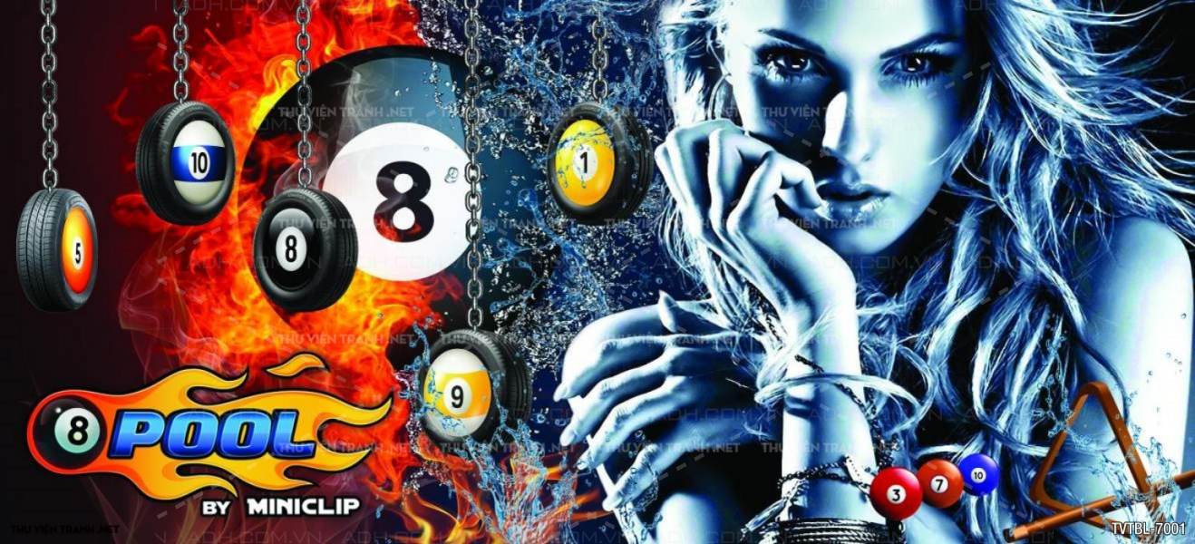 Tranh Bi-a, billiards, Tranh dán tường trang trí quán bi-a - Tranh tường chất lượng cao