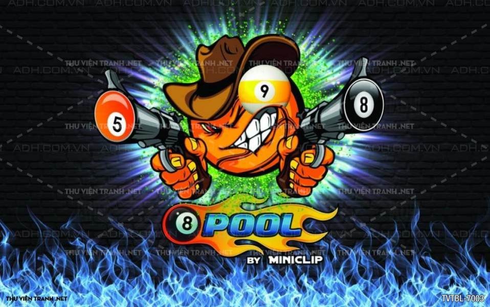 Tranh Bi-a, billiards, Tranh dán tường trang trí quán bi-a - Tranh tường chất lượng cao