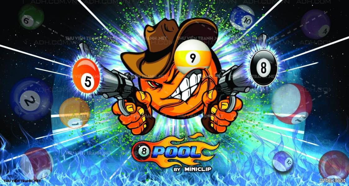 Tranh Bi-a, billiards, Tranh dán tường trang trí quán bi-a - Tranh tường chất lượng cao