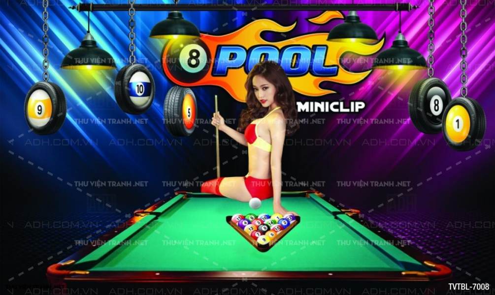 Tranh Bi-a, billiards, Tranh dán tường trang trí quán bi-a - Tranh tường chất lượng cao