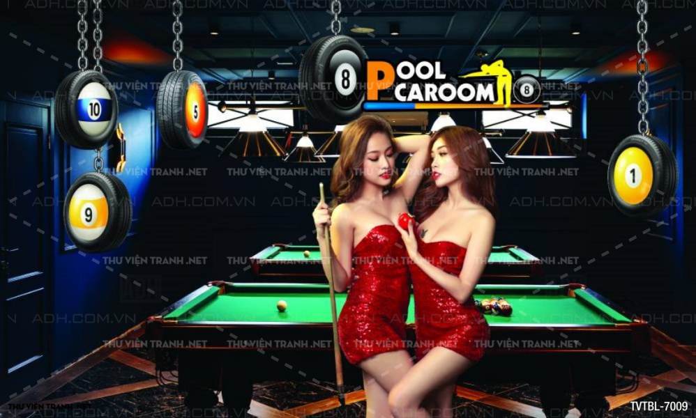Tranh Bi-a, billiards, Tranh dán tường trang trí quán bi-a - Tranh tường chất lượng cao
