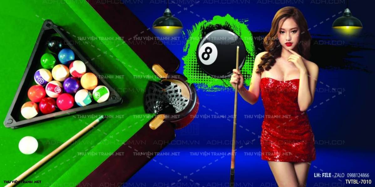 Tranh Bi-a, billiards, Tranh dán tường trang trí quán bi-a - Tranh tường chất lượng cao