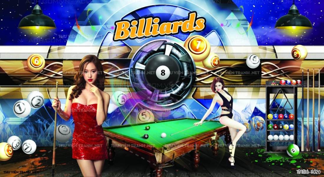 Tranh Bi-a, billiards, Tranh dán tường trang trí quán bi-a - Tranh tường chất lượng cao