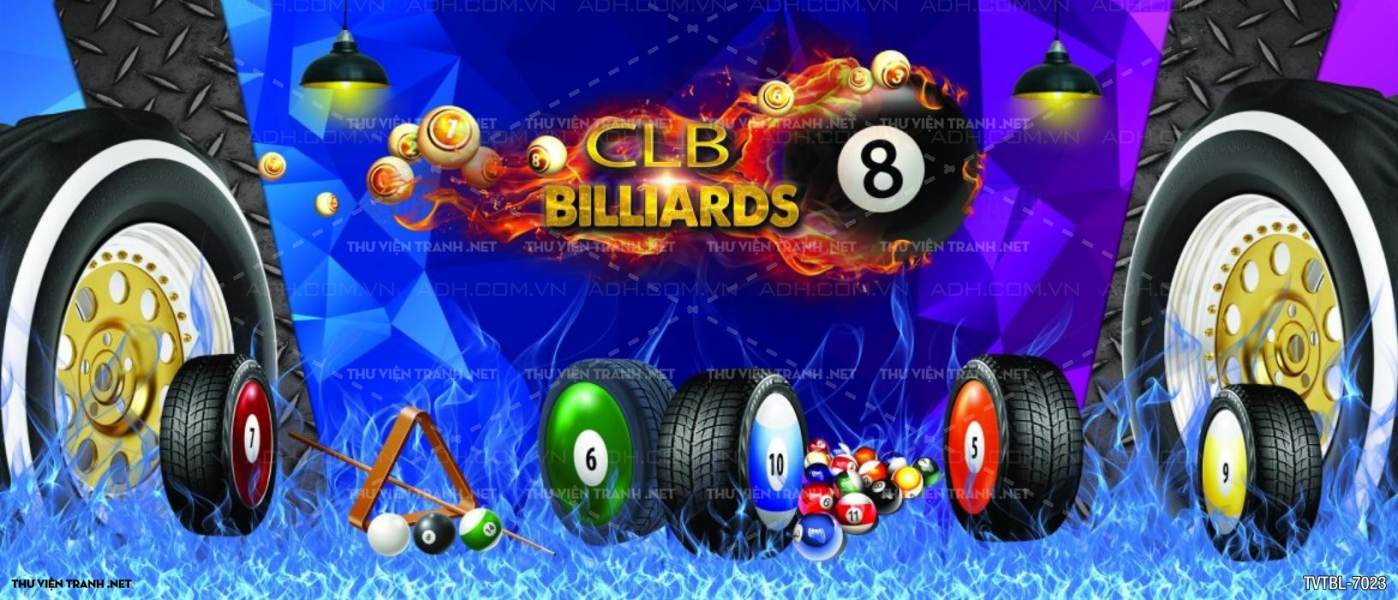 Tranh Bi-a, billiards, Tranh dán tường trang trí quán bi-a - Tranh tường chất lượng cao