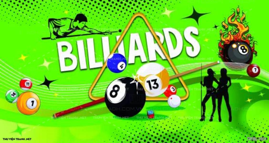 Tranh Bi-a, billiards, Tranh dán tường trang trí quán bi-a - Tranh tường chất lượng cao