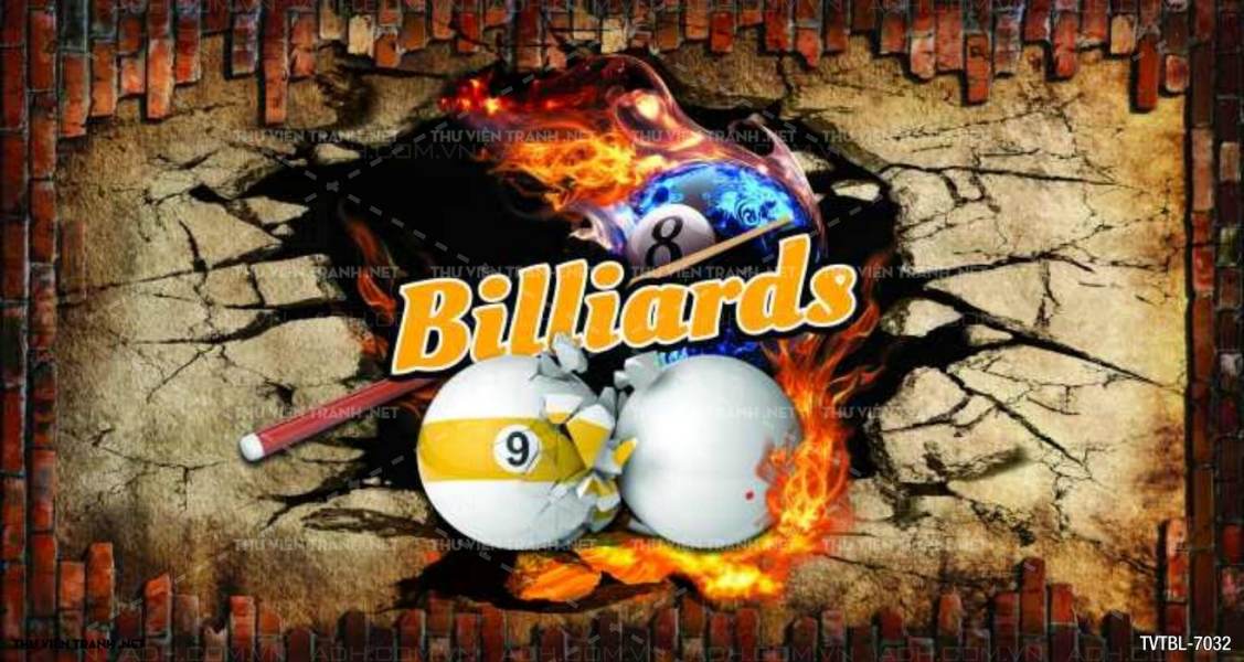 Tranh Bi-a, billiards, Tranh dán tường trang trí quán bi-a - Tranh tường chất lượng cao
